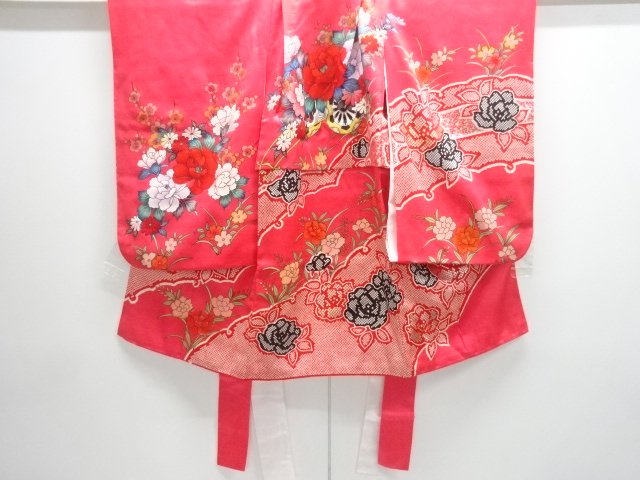JAPANESE KIMONO / CHILDRENS KIMONO / HANAGURUMA PATTERN (INNER SLEEVES